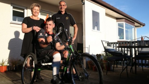 Jack Lovett-Hurst on handcycle